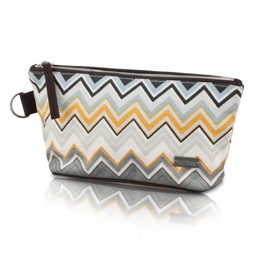 zigzag cosmetic bag in storm