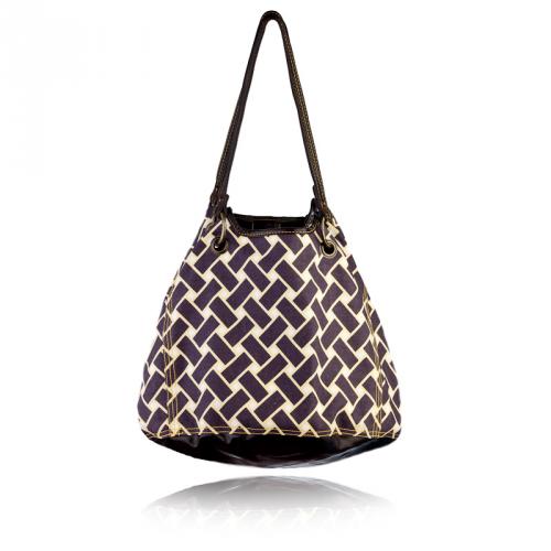 basketweave getaway bag in vineyard