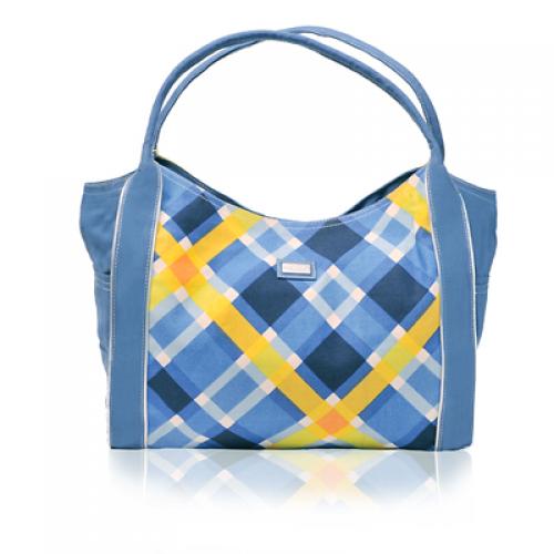 plaid gazebo bag in harbor