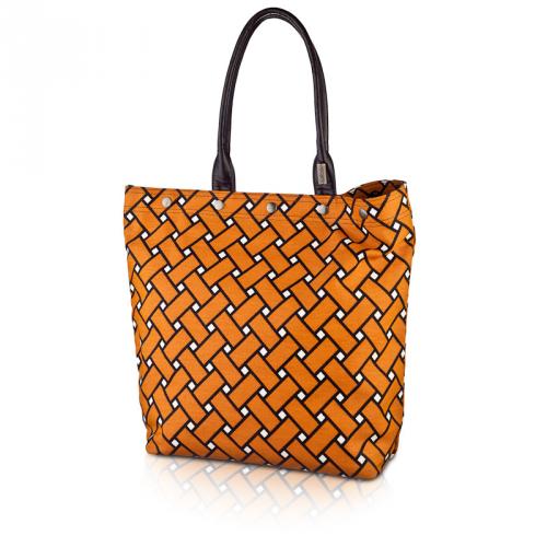 basketweave large tote in squash