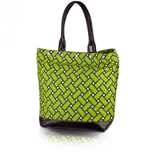 basketweave large tote in tiki