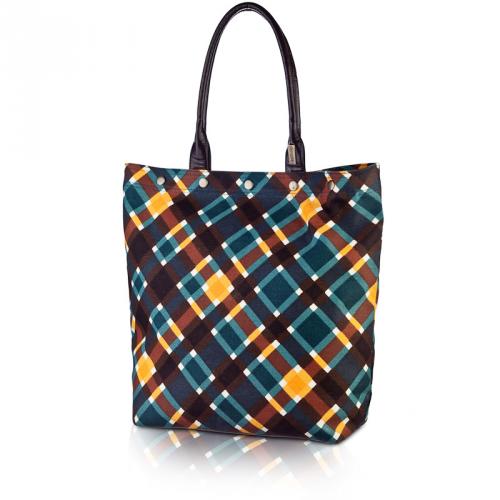 plaid large tote in spencer