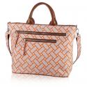 basketweave carryall in sherbet