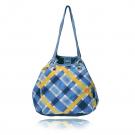 plaid getaway bag in harbor