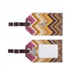 zigzag luggage tag in cinnabar