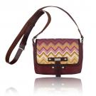 zigzag postcard bag in cinnabar