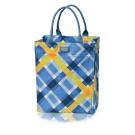 plaid take-out tote in harbor