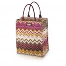 zigzag take-out tote in cinnabar