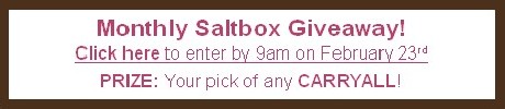 Monthly Saltbox Giveaway!