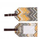 zigzag luggage tag in storm
